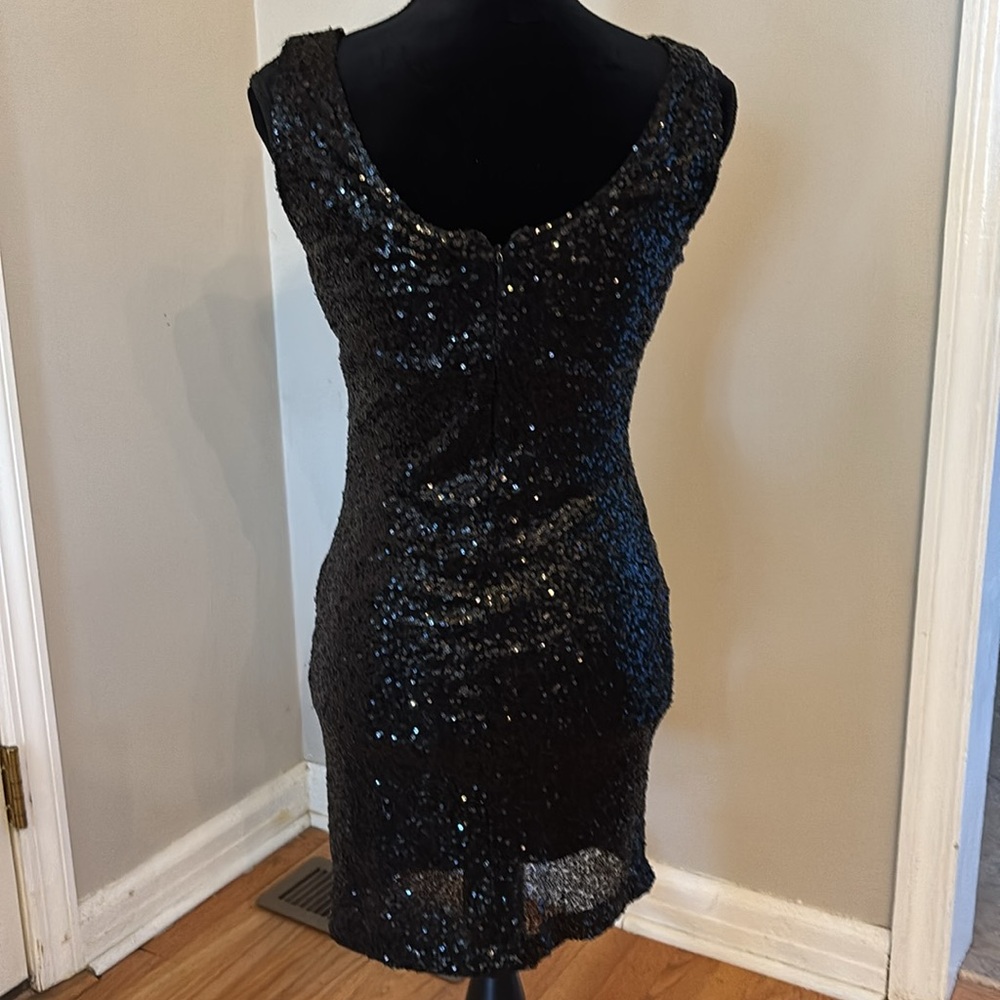 Rue 21 Black Sequin Sleeveless Dress Size M - Picture 3 of 11